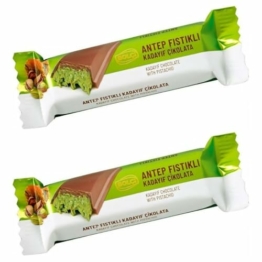 2x 30g Bolci Dubai Schokolade Snack 30g Riegel - Pistazie Kadayif - intensiv, reich an Pistazien mit knackigem Engelshaar- Pistachio Chocolate Bar - ArBo Living Quality - 1