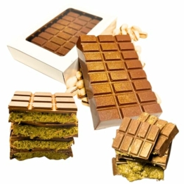 Dubai Schokolade mit Pistazien & Kunafeh | Premium Pistazien Schokolade | Handgefertigte Kadayif Schokolade für besondere Anlässe | Exklusive Geschenkidee, Dubai chocolate | 200g (Spezial) - 1