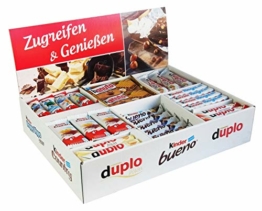Ferrero Top Brand Box mit 78 Riegeln in 8 Sorten, mit Kinder Bueno, Kinder Country, Kinder Riegel, Duplo und Hanuta, 1er Pack (1 x 2kg) - 1