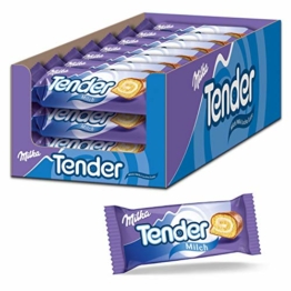 Milka Tender Milch 21 x 37g, Biskuit-Rolle mit Milchcrèmefüllung und Vollmilchschokolade - 1