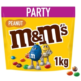 M&M'S Peanut Großpackung Schokolade | Schokolinsen mit Erdnusskern | Party Mix | 1 Packung | 1 x 1kg - 1