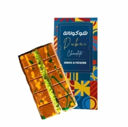 Schokolade Dubai: Schokoriegel mit Pistaziencreme und Kunafa-Füllung 200g - 1
