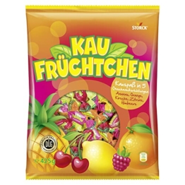 Storck Kau Früchtchen (1 x 425g) / Kaubonbons mit fruchtigen Geschmacksrichtungen - 1